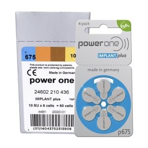 PowerOne Implant Plus - Size 675 (60 Batteries)