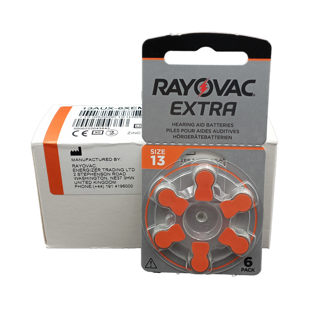 Rayovac Extra – Size 13 (60 Batteries)